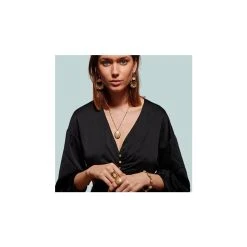 Bague Ronde Rosace Et Pierre Rose (doré) 9 Bague Ronde Rosace Et Pierre Rose (doré) -Jollia Soldes Magasin shabada rose 3