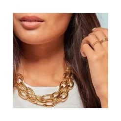 Collier Maillons XXL (doré) -Jollia Soldes Magasin siloe paris