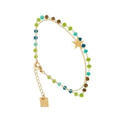 Bracelet Starmania Vert/bleu (doré)